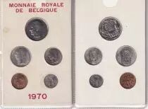 B&eacute;lgica Set of 5 coins - 1970 - french version - UNC