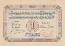 Belgien 1 Franc - New glass union - 1915 - Necessity banknote cancelled