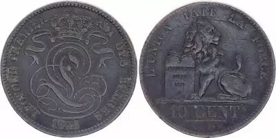Belgien 10 Centimes L�opold I - Lion  -  1848