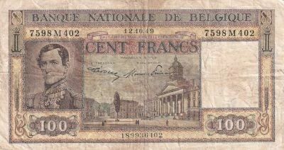 Belgien 100 Francs - Leopold I - Mounted Troops - October 12, 1949 - M Series