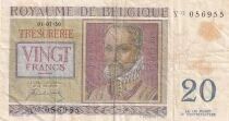 Belgien 20 Francs - Roland de Lassus - Philippus de Monte - July 1, 1950 - Series Y02