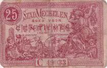 Belgien 25 Cents - City of Malines - 1917 - Serial C -