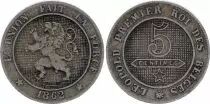 Belgien 5 Centimes, L&eacute;opold I - Lion - 1862/63