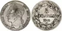 Belgien 5 Francs,  Leopold  I  - 1848