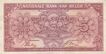 Belgien 5 Francs 1943 - Red - Serial P1