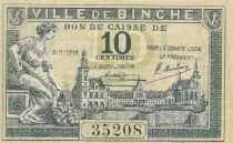Belgio 10 Centimes - Ville de Binche - Bon de Caisse - 1918