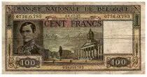 Belgio 100 Francs - 04-12-1945 - Leopold Ist, Justice Palace