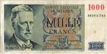 Belgio 1000 Francs Albert I - 1951 - VF - P.131