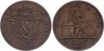 Belgio 2 Centimes L&eacute;opold II - Lion  -  1871/76