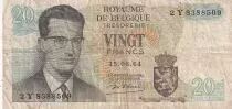 Belgio 20 Francs - Baudoin Ier - 1964 - Varieties serials - F to VF - P.138