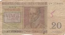 Belgio 20 Francs - Roland de Lassus - Philippus de Monte - 1950 - Serial K.01