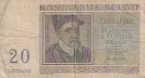 Belgio 20 Francs - Roland de Lassus - Philippus de Monte - 1950 - Serial O.04 - P.132a