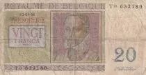 Belgio 20 Francs - Roland de Lassus - Philippus de Monte - 1956 - Serial T.12 - P.132b