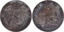 Belgio 5 Centimes L&eacute;opold I - Lion  -  1841 - SUP