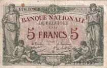 Belgio 5 Francs - Allegory - 01-07-1914 - Letter D - P.75