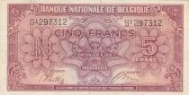 Belgio 5 Francs 1943 - Red - Serial S1
