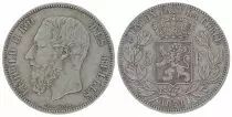 Belgio 5 Francs L&eacute;opold II - Armoiries - 1871