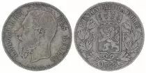 Belgio 5 Francs Leopold II - Arms - 1869