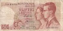 Belgio 50 Francs - Baudoin I & Queen Fabiola - 1966 - Varieties serials - F to VF - P.139