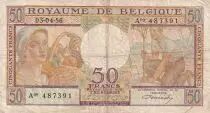 Belgio 50 Francs - Farmers, fruits - Serial A.09 - 03-04-1956