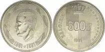Belgio 500 Francs,  40e anniversaire du r&egrave;gne de Baudouin - 1991