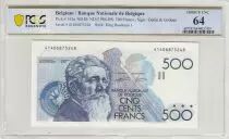 Belgio 500 Francs - Constantin Meunier - ND (1986-1989) - PCGS 64 - P.143.a