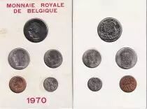 Belgio Set of 5 coins - 1970 - french version - UNC