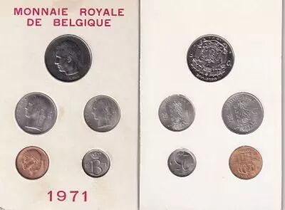 Belgio Set of 5 coins - 1971 - french version - UNC