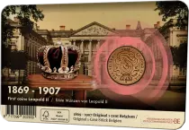 Belgique 1 Cent 1869-1907 coincard FR