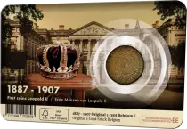 Belgique 1 Cent 1887-1907 coincard NL