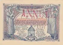 Belgique 1 Franc - Nouvelle union verri&egrave;re - 1915 - Billet de n&eacute;cessit&eacute; annul&eacute;