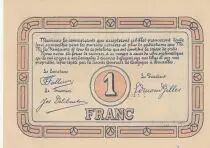Belgique 1 Franc - Nouvelle union verri&egrave;re - 1915 - Billet de n&eacute;cessit&eacute;