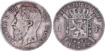 Belgique 1 Franc, Léopold II - Armories- 1867
