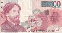 Belgique 100 Francs - James. Ensor - Scène de plage - ND (1995-2001) - TB+ - P.147