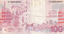Belgique 100 Francs - James. Ensor - Scène de plage - ND (1995-2001) - TB+ - P.147