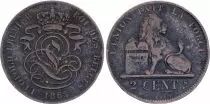 Belgique 2 Centimes L&eacute;opold I - Lion  - 1863