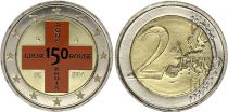 Belgique 2 Euros - Croix rouge - Colorisée - 2014