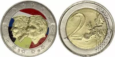 Belgique 2 Euros - Union �conomique belgo-luxembourgeoise - Coloris�e - 2005