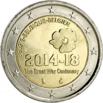 Belgique 2 Euros Commémo. Belgique 2014 - 1ère Guerre mondiale