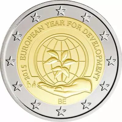 Belgique 2 Euros Comm�mo. Belgique 2015  frappe BU - Ann�e pour le d�veloppement