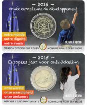Belgique 2 Euros Commémo. Belgique 2015  frappe BU - Année pour le développement