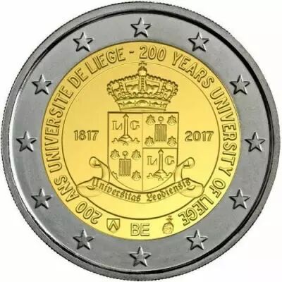 Belgique 2 Euros Comm�mo. Belgique 2017  frappe BU - Universit� de Li�ge