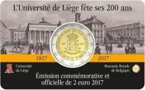 Belgique 2 Euros Commémo. Belgique 2017  frappe BU - Université de Liège