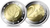 Belgique 2 Euros Comm&eacute;mo. Belgique 2020 - Ann&eacute;e internationale de la sant&eacute; des v&eacute;g&eacute;taux - PCGS MS68