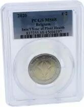 Belgique 2 Euros Comm&eacute;mo. Belgique 2020 - Ann&eacute;e internationale de la sant&eacute; des v&eacute;g&eacute;taux - PCGS MS68