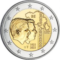 Belgique 2 Euros Commémo. Belgique 2021 - Union économique Belgo-luxembourgeoise (UEBL) - PCGS MS66