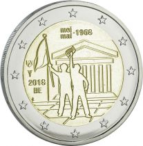 Belgique 2 Euros Commémo. BU Coincard Belgique 2018 - 50 ans Mai 1968