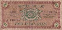 Belgique 20 Francs - Armée belge - 1946 - B+ - P.M5