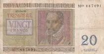 Belgique 20 Francs - Roland de Lassus - Philippus de Monte - 1956 - S&eacute;rie M.13 - P.132b