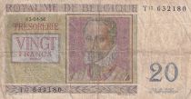 Belgique 20 Francs - Roland de Lassus - Philippus de Monte - 1956 - Série T.12 - P.132b